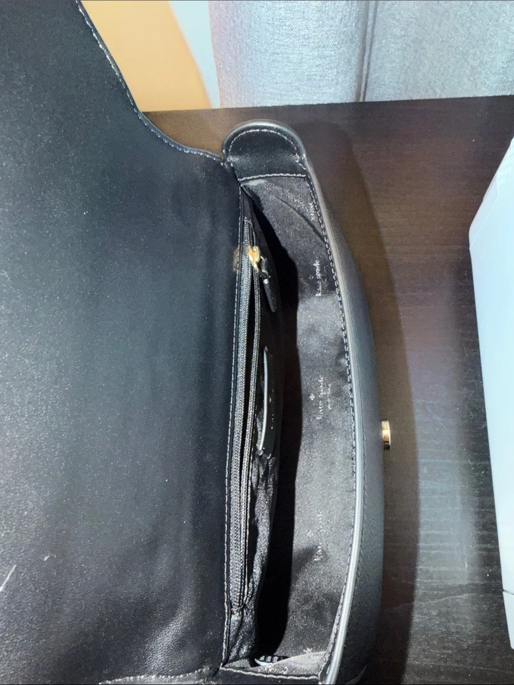 kate spade Black Pebbled Leather Crossbody with Gold Hardware